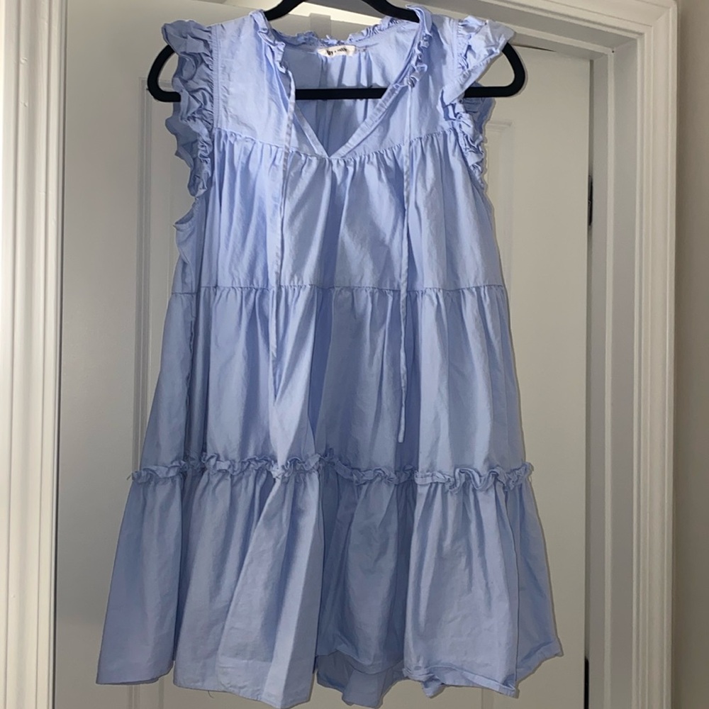 Women’s blue day+moon top/blouse/dress size large